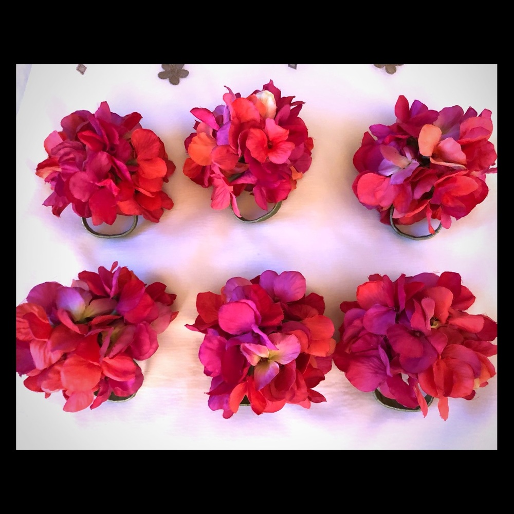 Pier One floral napkin rings